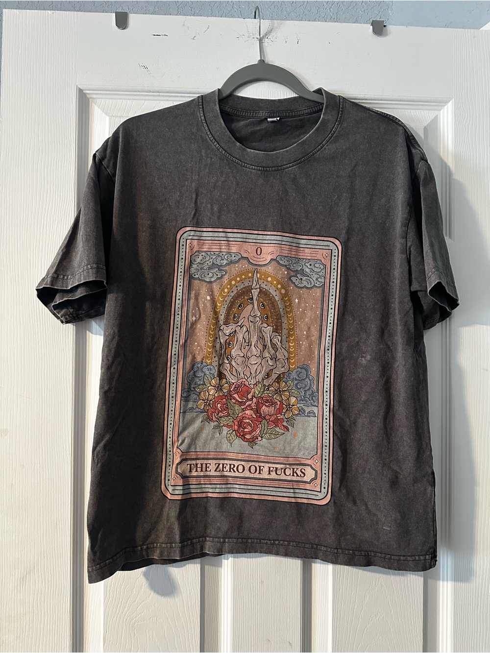 Black Graphic Short-Sleeve T-Shirt - The Zero of Fucks